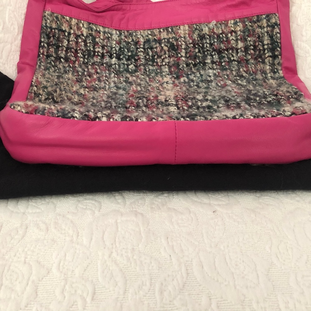 Missoni leather & wool bag. Pink, black, grey wool pattern, excellent condition - Picture 4 of 6